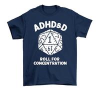 ADHD&D T-Shirt - Roll the Dice on Fun! 100% Cotton, Unisex Design, Perfect for Gamers with a Side of Chaos!