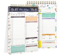 ADHD Daily Planner Notepad - 104 Undated Tear-Off Sheets for Neurodivergent Adults - Productivity Planner & Task Management Pad - Pack of 2 (208 Pages Total) - Colourful Note Pad