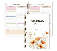 ADHD Daily Planner - Productivity Planner & Undated Task Management Organizer for Men & Women - B5 Colorful Flowers