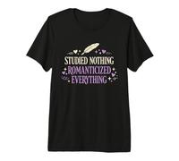 ADHD Dark Academia Identity Study Humor Book Lover Vibes Premium T-Shirt