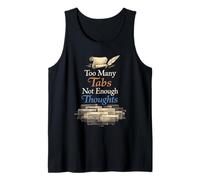 ADHD Dark Academia Identity Study Humor Book Lover Vibes Tank Top