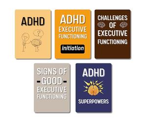 ADHD Executive Functioning Toolkit - ADHD Coping Flash Cards for Self Regulation - Therapy Tools & Activities for Managing Neurodivergence - ADHD Superpower Flashcards - ABA Therapy Materials