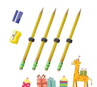 Adhd Fidget Pencil, Threaded Fidgets Toys Pencils with Sliding Nuts’n Bolts for Kids and Adults, Textured Sensory Pencils Quite Fidgets for School, Work & Anxiety Relief (Pencil*4)