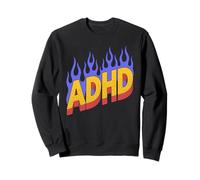 ADHD Flames - Vintage ADHD Awareness Lack Of Concentration Sweatshirt