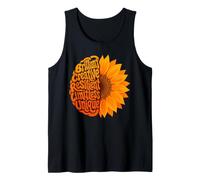 ADHD Health Awareness Affirmations Orange Brain Sunflower Tank Top