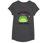 ADHD Humor Hyperactivity Disorder Hocus Pocus I Cant Focus T-Shirt, Girls, Dark Heather Grey, X-Small