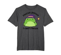 ADHD Humor Hyperactivity Disorder Hocus Pocus I Cant Focus T-Shirt, Men's Big and Tall, Dark Heather Grey, 5X Tall