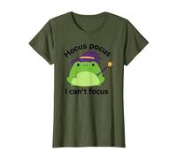 ADHD Humor Hyperactivity Disorder Hocus Pocus I Cant Focus T-Shirt, Women, Olive Green, 3X-Large