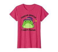 ADHD Humor Hyperactivity Disorder Hocus Pocus I Cant Focus T-Shirt, Women, Red Heather, Small