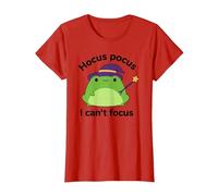ADHD Humor Hyperactivity Disorder Hocus Pocus I Cant Focus T-Shirt, Women, Red, Small