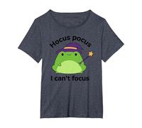 ADHD Humor Hyperactivity Disorder Hocus Pocus I Cant Focus T-Shirt, Women's Plus, Heather Blue, 4X