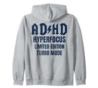 ADHD Hyperfocus Limited Edition Turbo Mode Distressed Zip Hoodie