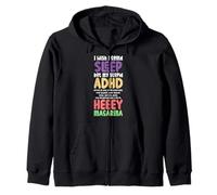 ADHD I Wish I Could Sleep But My Stupid ADHD Kicks In Zip Hoodie