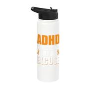 ADHD is an Explanation not an Excuse Stainless Steel Insulated Water Bottle
