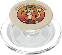 ADHD Is Awesome Cute Retro Squirrel for Men Women Kids PopSockets PopGrip for MagSafe