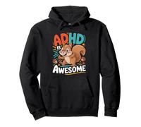 ADHD Is Awesome Cute Squirrel Graphic for Men Women Kids Pullover Hoodie