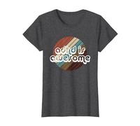 ADHD is Awesome Mens Womens & Kids T-Shirt, Women, Dark Heather Grey, X-Large