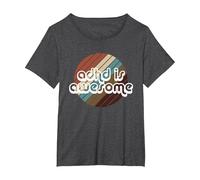 ADHD is Awesome Mens Womens & Kids T-Shirt, Women's Plus, Dark Heather Grey, 1X