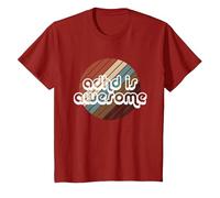 ADHD is Awesome Mens Womens & Kids T-Shirt, Youth, Cranberry Red, Small