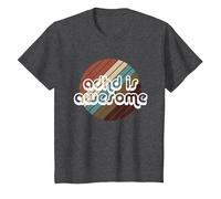 ADHD is Awesome Mens Womens & Kids T-Shirt, Youth, Dark Heather Grey, 2T