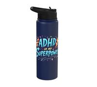 ADHD is My Power Empowerment Positivity Focus Stainless Steel Insulated Water Bottle