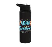 ADHD is My Power Empowerment Positivity Focus Stainless Steel Insulated Water Bottle