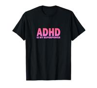 ADHD Is My Superpower ADHD Awareness Black Crew Neck T-Shirt