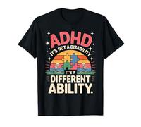 ADHD It's Not A Disability It's A Different Ability Rainbow T-Shirt