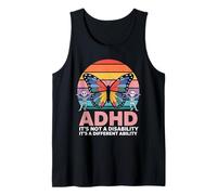 ADHD It's Not A Disability It's A Different Ability Rainbow Tank Top