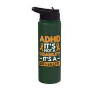 ADHD It's not a Disability It's a Different Ability Stainless Steel Insulated Water Bottle