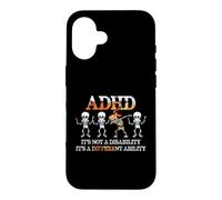 ADHD It's Not Disability It's A Different Ability Skeleton Case for iPhone 16