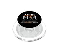 ADHD It's Not Disability It's A Different Ability Skeleton PopSockets PopGrip for MagSafe