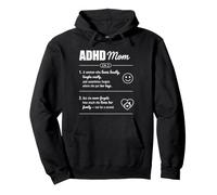 ADHD Mom Definition Funny Neurodivergent Mother Family Humor Pullover Hoodie