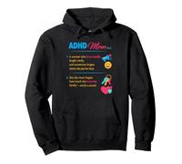 ADHD Mom Definition Neurodivergent Family Humor novelty Pullover Hoodie