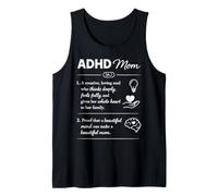 ADHD Mom Definition Support Parent Love Care Mothers Day Tank Top