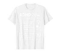 ADHD Mom Definition Support Parent Love Care Mothers Day Value Graphic T-Shirt, Men, White, M