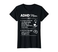 ADHD Mom Definition Support Parent Love Care Mothers Day Value Graphic T-Shirt, Women, Black, M