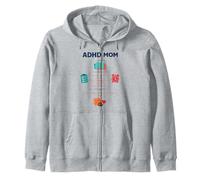 ADHD Motherhood Awareness Multitasking Queen List mother day Zip Hoodie