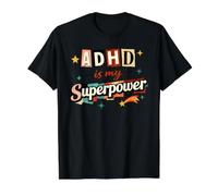 ADHD Neurodiversity Awareness Unique Strength Value Graphic T-Shirt, Men, Black, M
