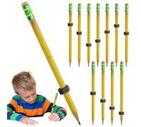 ADHD Pencil - Threaded Fidget Pencil for ADHD & Anxiety, Threaded Pencils Fidget with a Sliding Nut That Moves, Silent Sensory Tool Stress Relief Rotating Pen for Fidgeting ADHD & Anxiety(12xYellow)