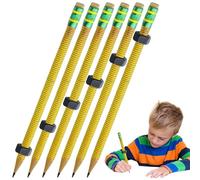 ADHD Pencil - Threaded Fidget Pencil for ADHD & Anxiety, Threaded Pencils Fidget with a Sliding Nut That Moves, Silent Sensory Tool Stress Relief Rotating Pen for Fidgeting ADHD & Anxiety(6xYellow)