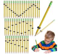 ADHD Pencil - Threaded Fidget Pencil for ADHD & Anxiety, Threaded Pencils Fidget with a Sliding Nut That Moves, Silent Sensory Tool Stress Relief Rotating Pen for Fidgeting ADHD & Anxiety(50xYellow)