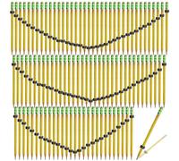 Adhd Pencil - Threaded Pencils for Adhd & Anxiety, Silent Sensory Tool for Stress Relief, Threaded Fidget Pencil Perfect for School Office Home, Essential Tools for the Classroom (Yellow 100PCS)