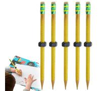 ADHD Pencil, Threaded Pencils, Threaded Fidget Pencil for ADHD & Anxiety, Nut D-Ecompression Pen, Twist and Write Weighted Wooden Pencils Fidgets for Focus, Anxiety,Stress Reliever (5pcs)