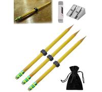 Adhd Pencils for Kids, Threaded Pencils for Adhd with Sliding Nut, Durable Classroom-Friendly Fidget Tool, Quiet Threaded Fidget Pencil for School & Special Needs, Special Education Must-Have (3Pcs)