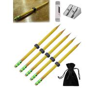 Adhd Pencils for Kids, Threaded Pencils for Adhd with Sliding Nut, Durable Classroom-Friendly Fidget Tool, Quiet Threaded Fidget Pencil for School & Special Needs, Special Education Must-Have (5Pcs)