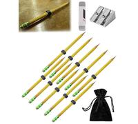Adhd Pencils for Kids, Threaded Pencils for Adhd with Sliding Nut, Durable Classroom-Friendly Fidget Tool, Quiet Threaded Fidget Pencil for School & Special Needs, Special Education Must-Have (10Pcs)