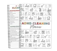 ADHD Planner, Adhd Cleaning Planner, Bundle Household Cleaning Schedule and Checklist Management, Clean Schedule and Checklist, Daily Weekly Monthly Organizer DIY Home Improvement (White)
