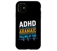 ADHD Reading Aramaic Glitch Text Neurodiversity Graphic Case for iPhone 11