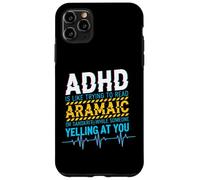 ADHD Reading Aramaic Glitch Text Neurodiversity Graphic Case for iPhone 11 Pro Max